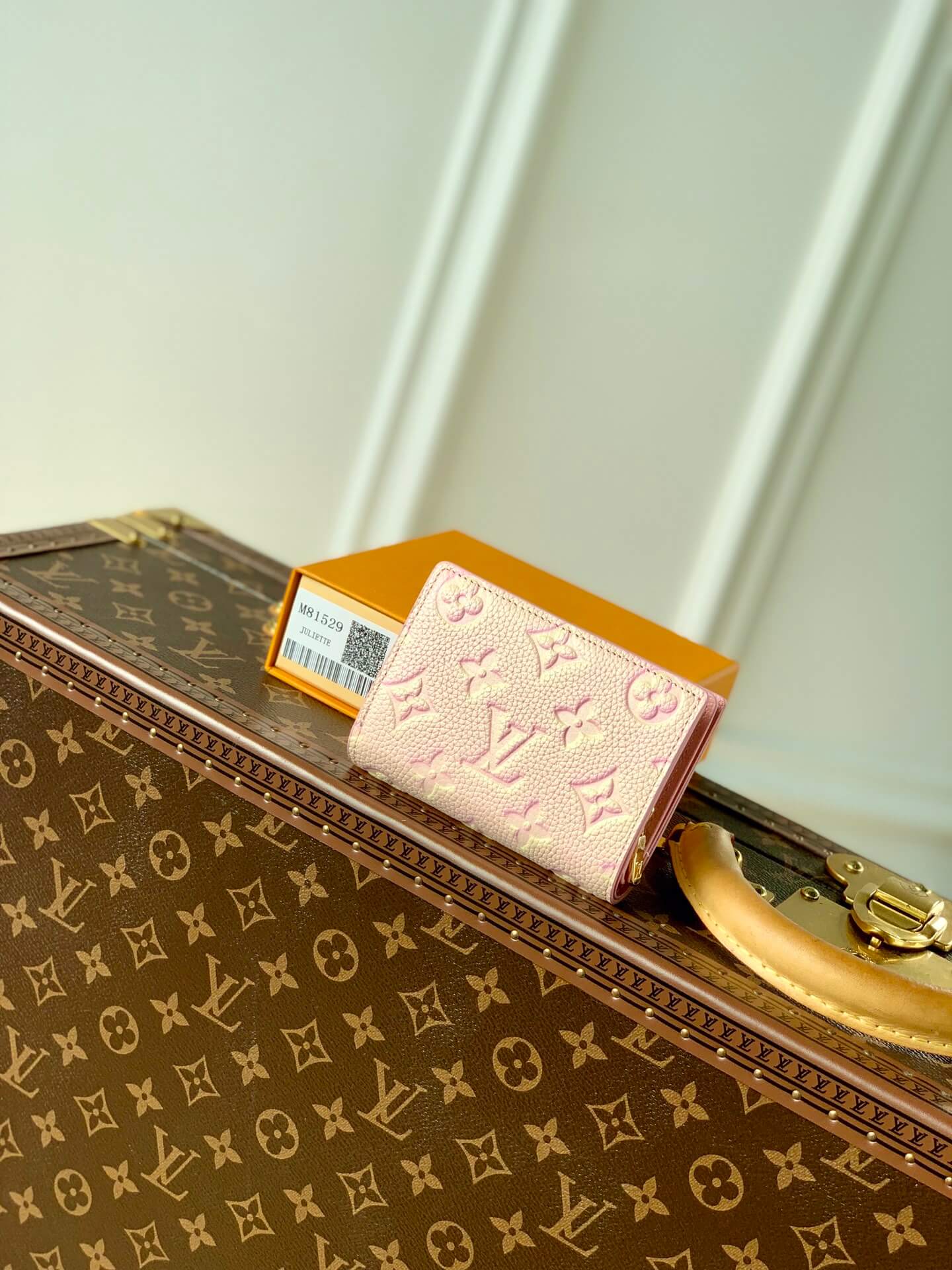 m81529 clea wallet monogram empreinte pink women purse 12cm