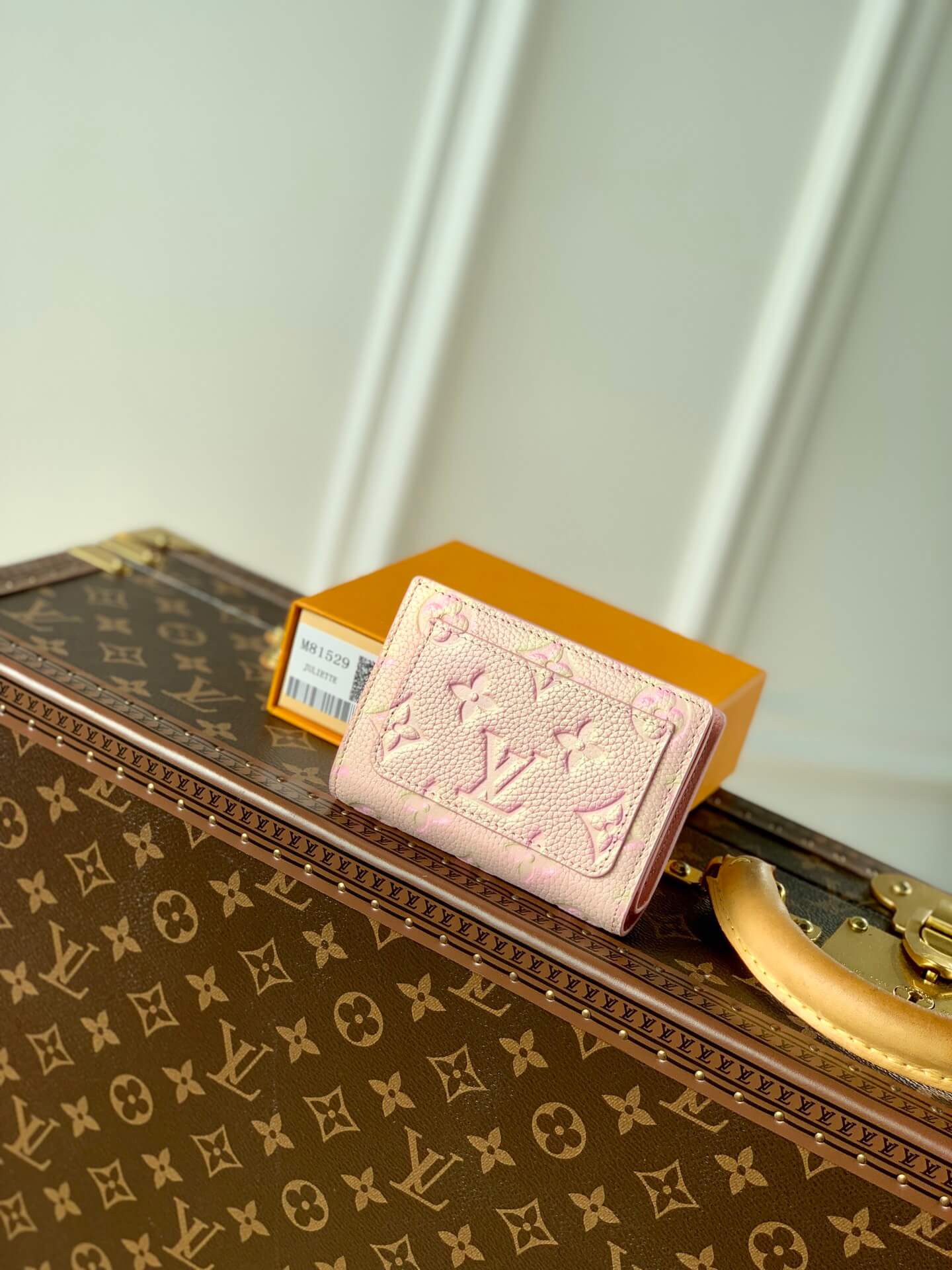 m81529 clea wallet monogram empreinte pink women purse 12cm