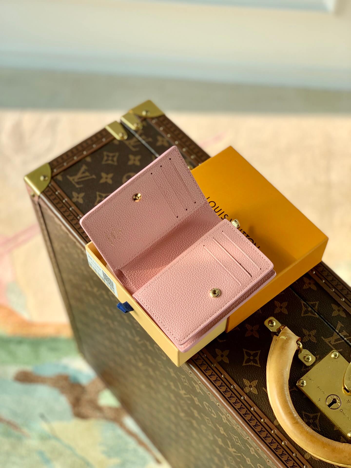 m81529 clea wallet monogram empreinte pink women purse 12cm