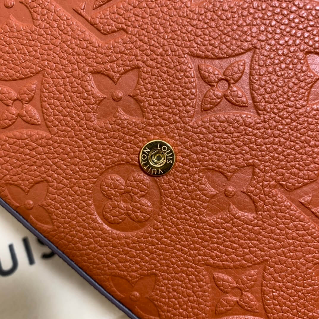 m81531 felicie pochette clutch bag shoulder bag monogram canvas brown