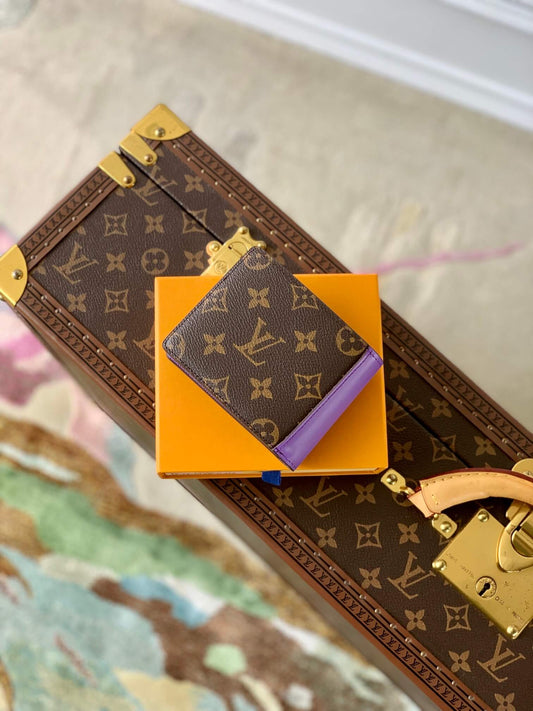 m81534 multiple purple wallet monogram macassar man bag free shipping