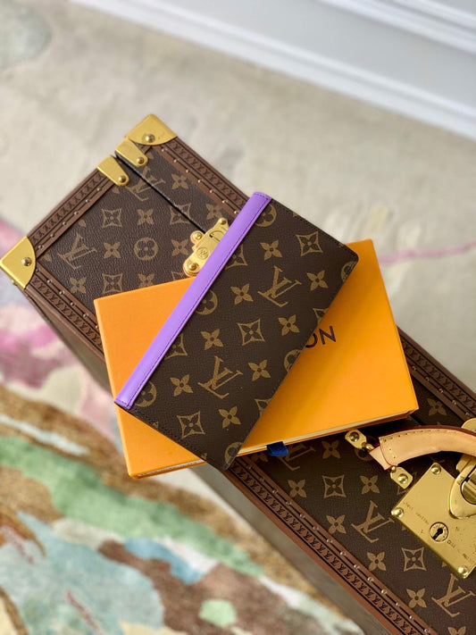 m81538 m81538 brazza monogram macassar clutch bag wallet purple free shipping