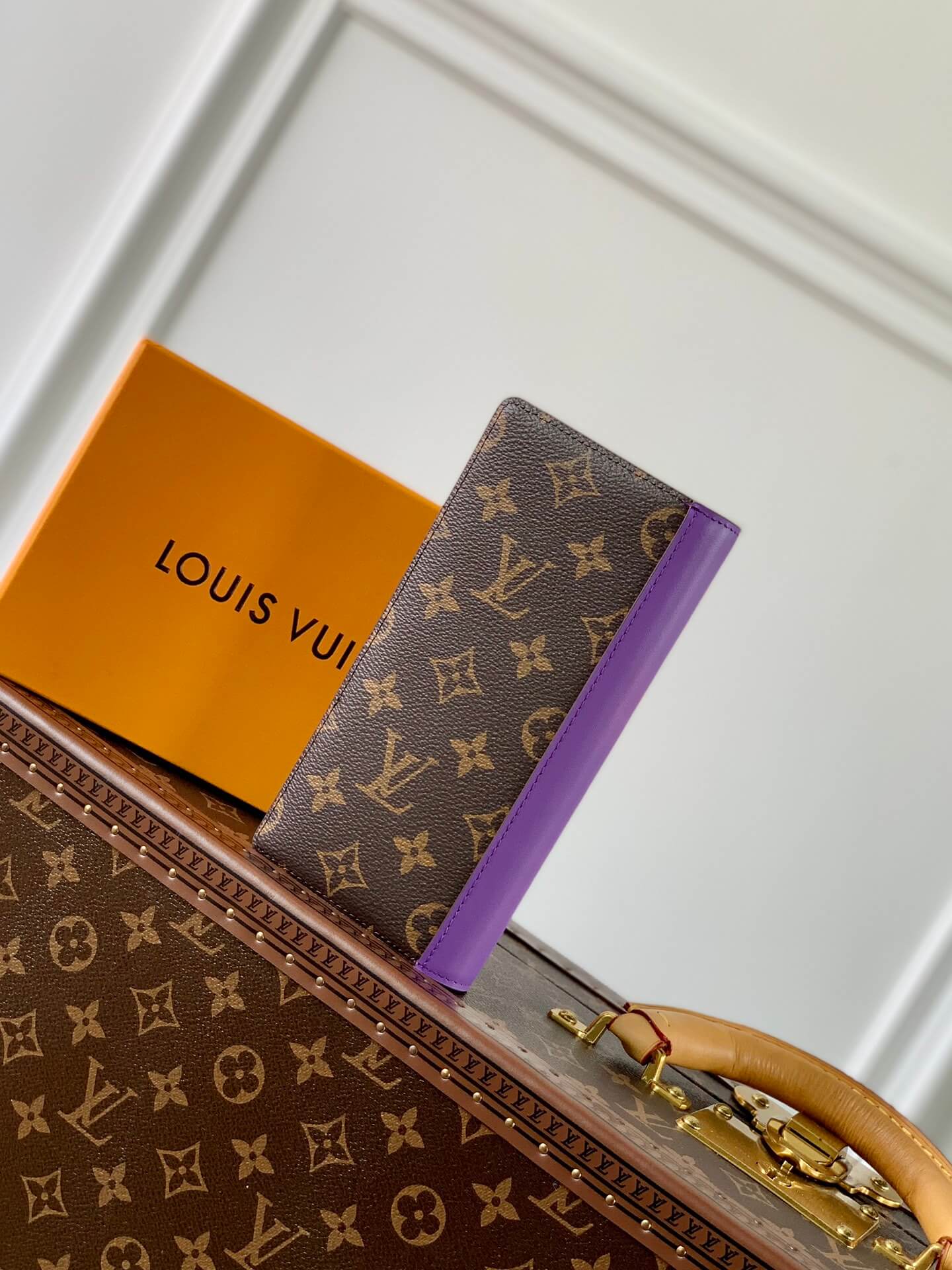 m81538 m81538 brazza monogram macassar clutch bag wallet purple free shipping