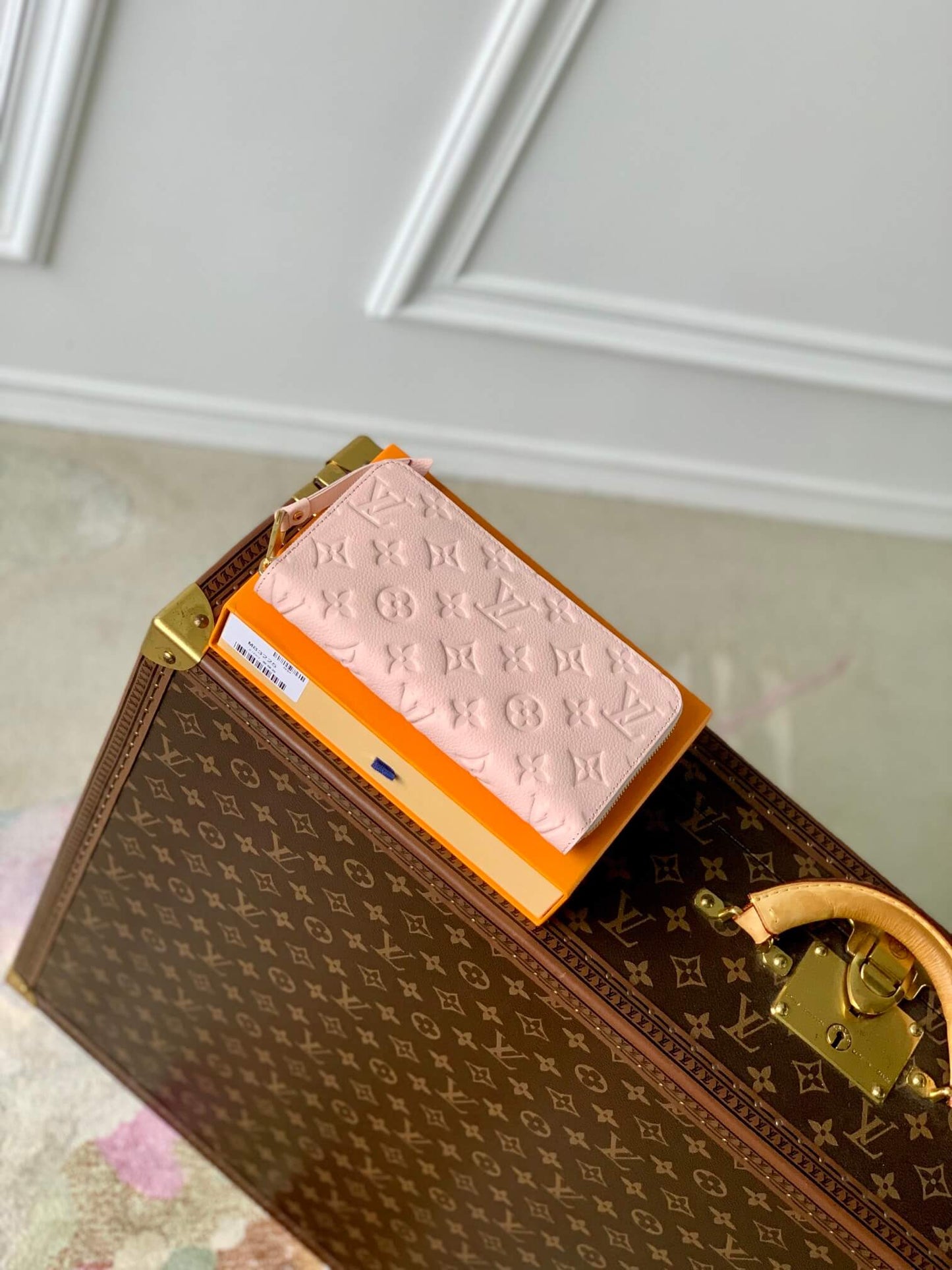 M82926 ZIPPY WALLET Spring in the City Monogram Empreinte wallet sakura pink