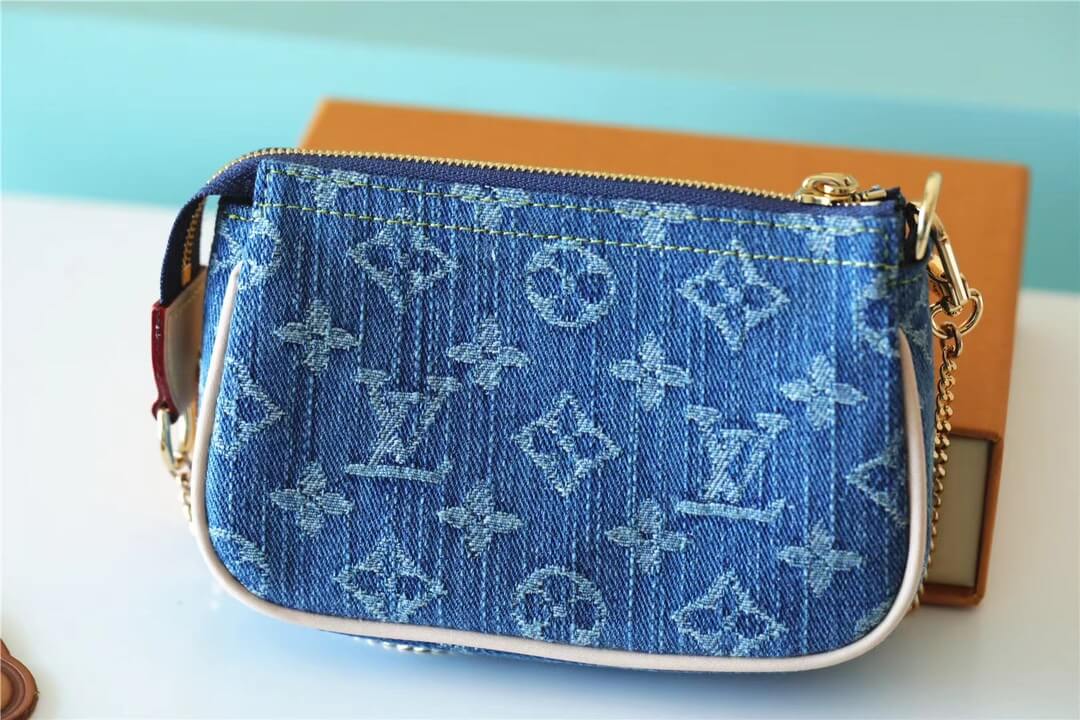 M82960 mini Pochette Accessoires Denim sling bag