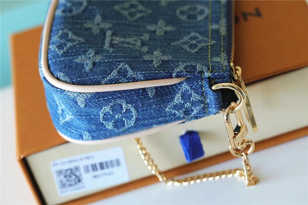 M82960 mini Pochette Accessoires Denim sling bag