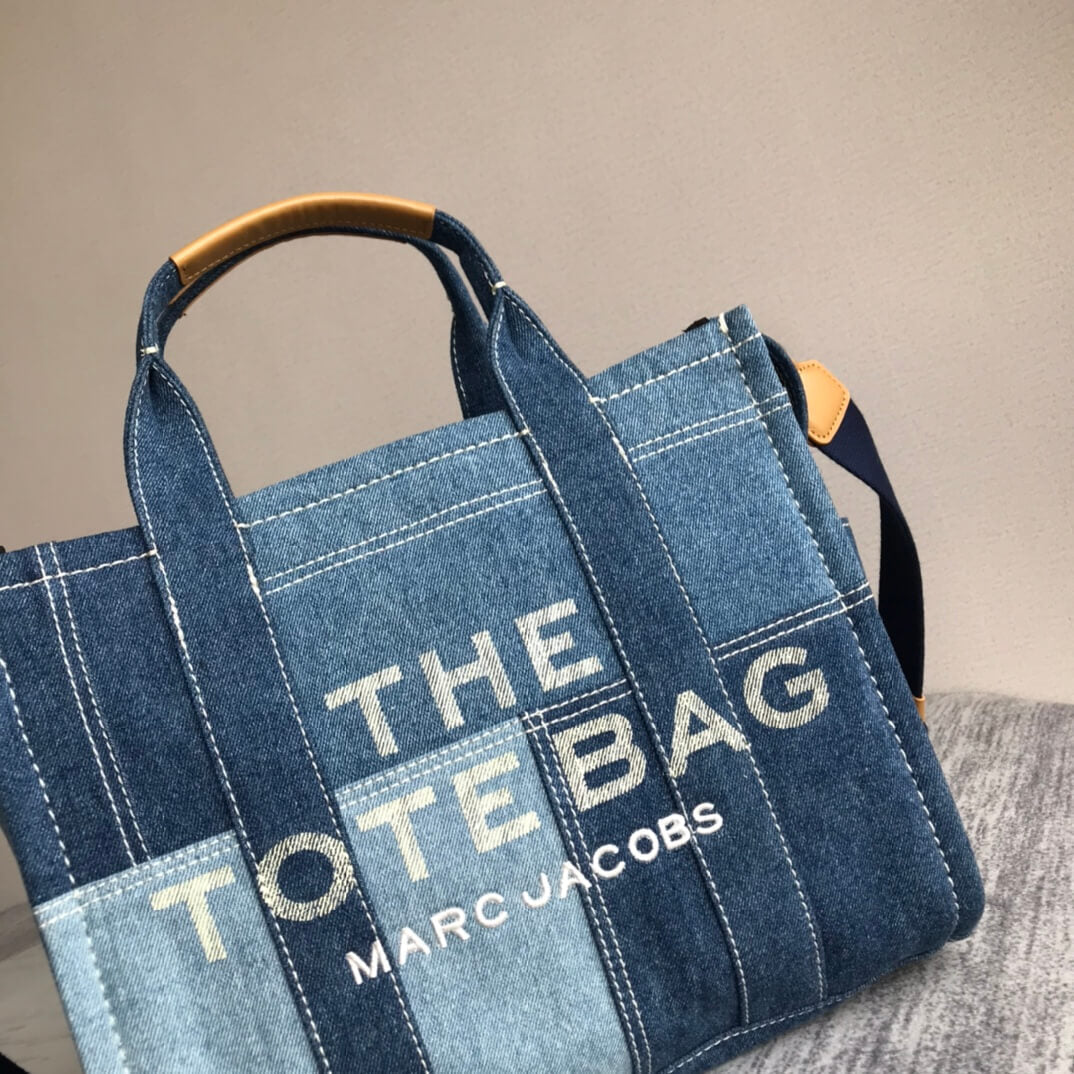 marc jaco the denim tote bag blue big size 34cm