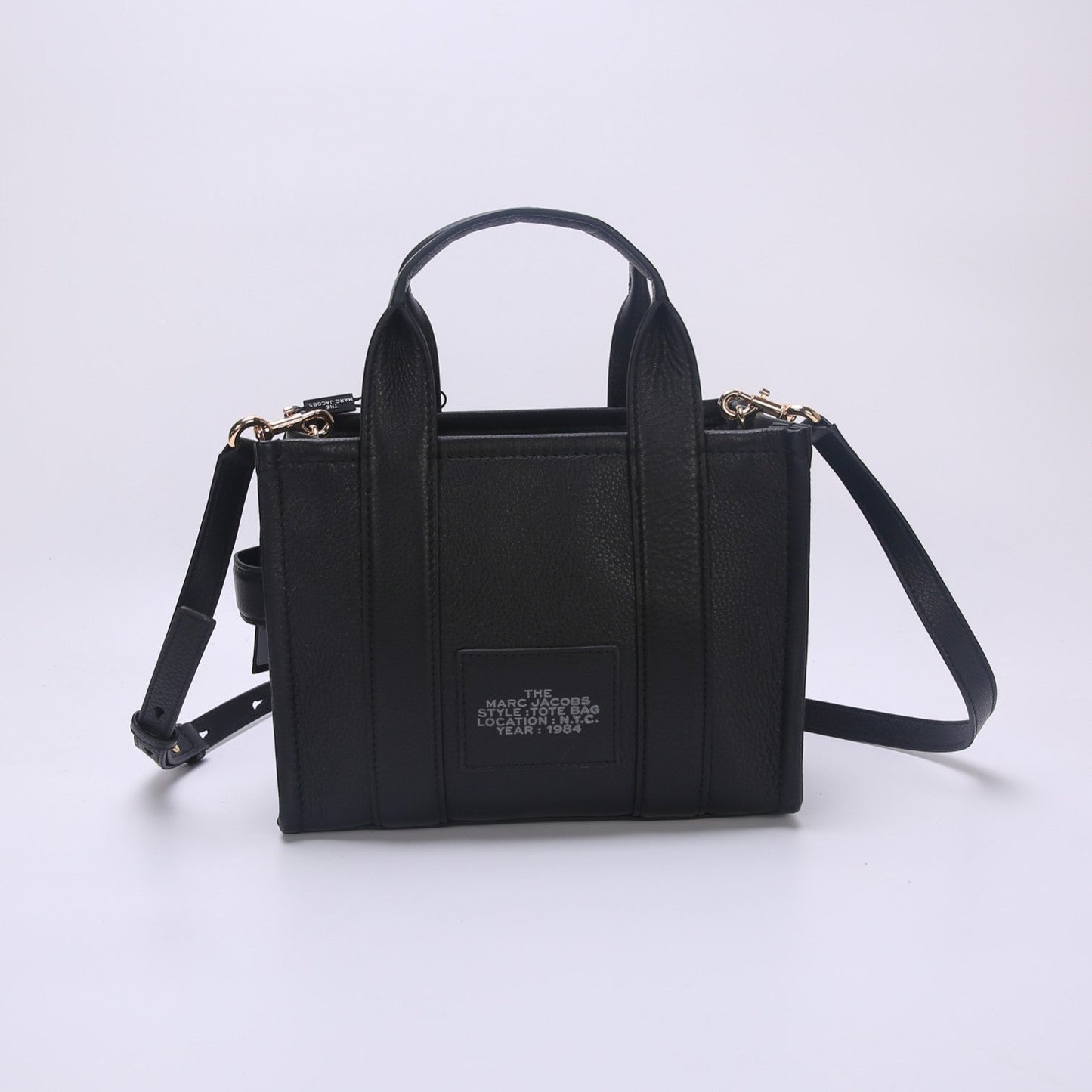 mj tote leather bags black