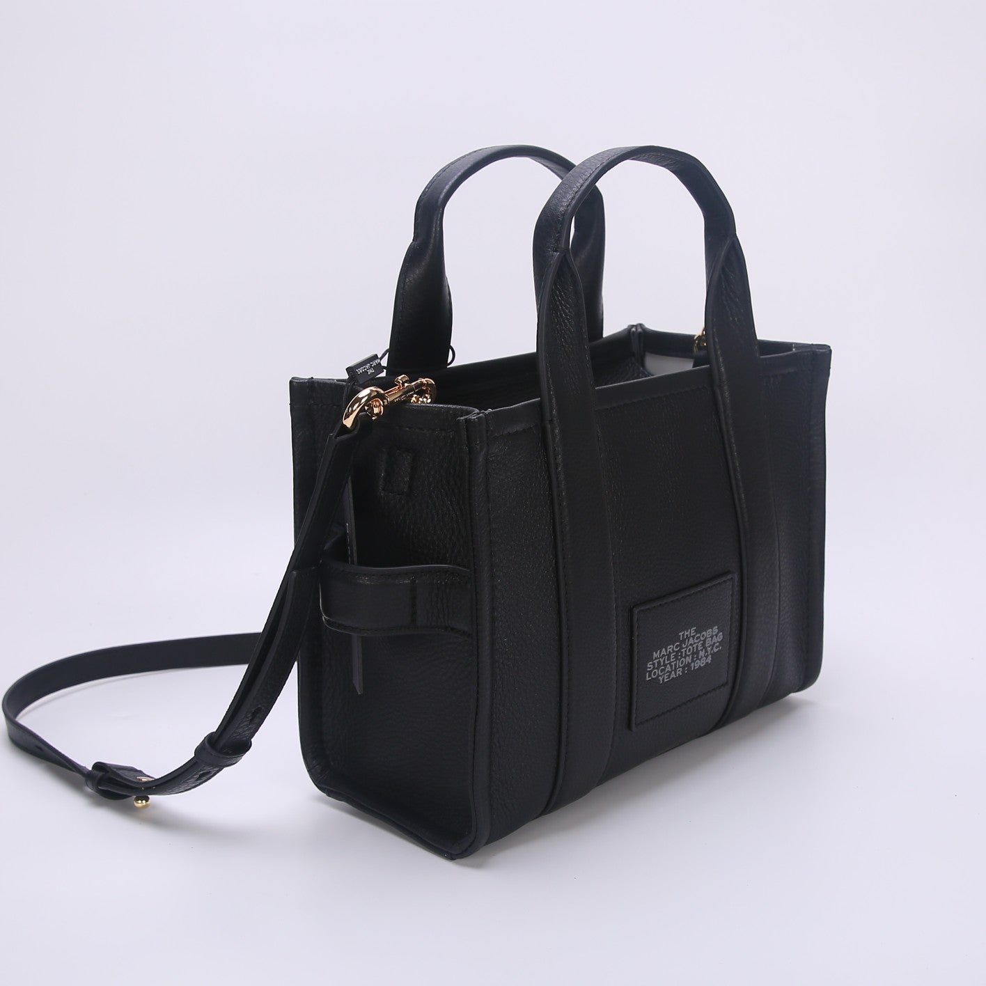 mj tote leather bags black