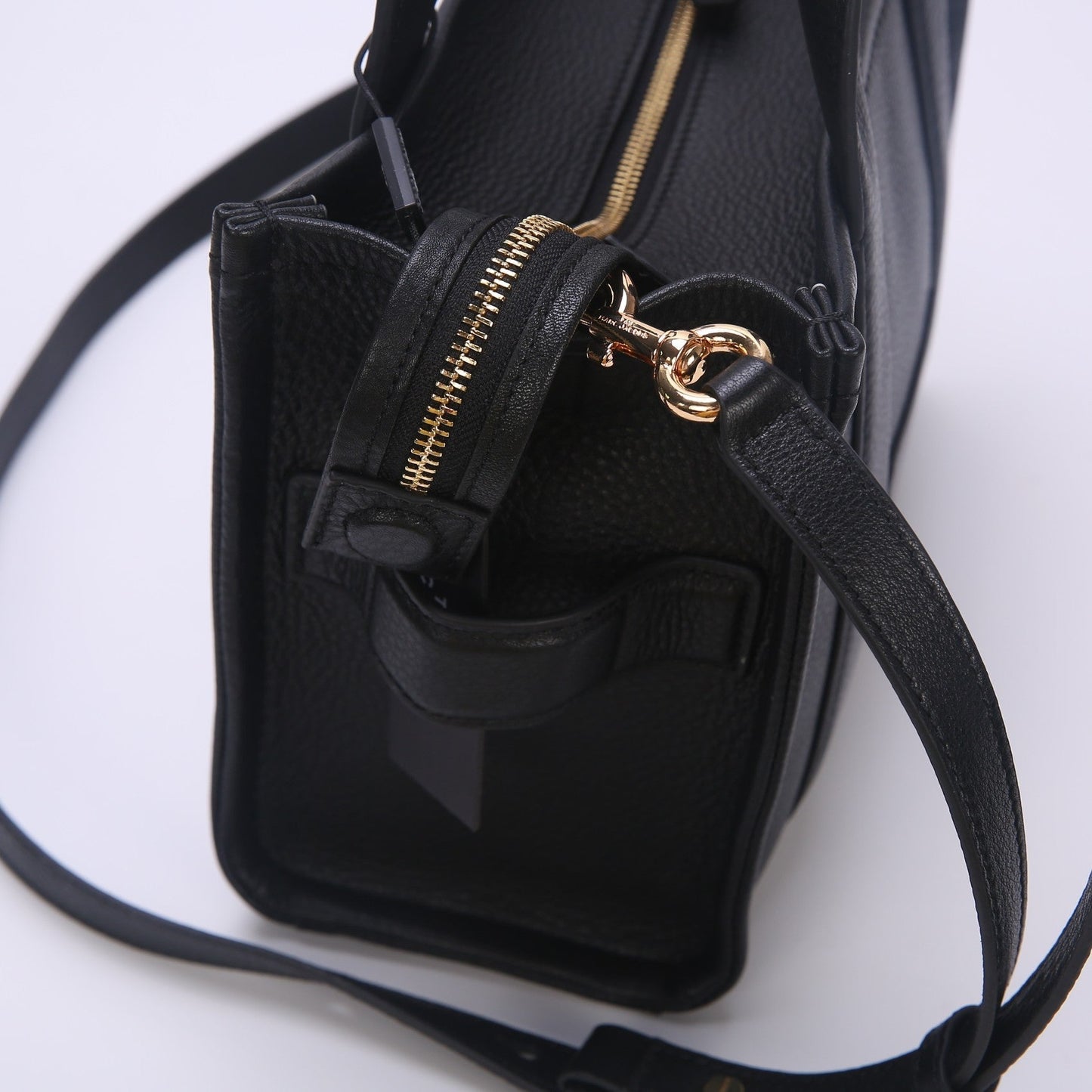 mj tote leather bags black