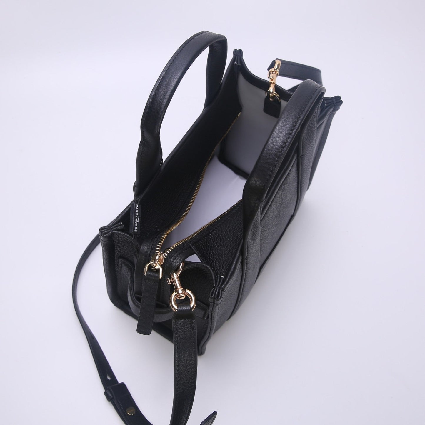 mj tote leather bags black