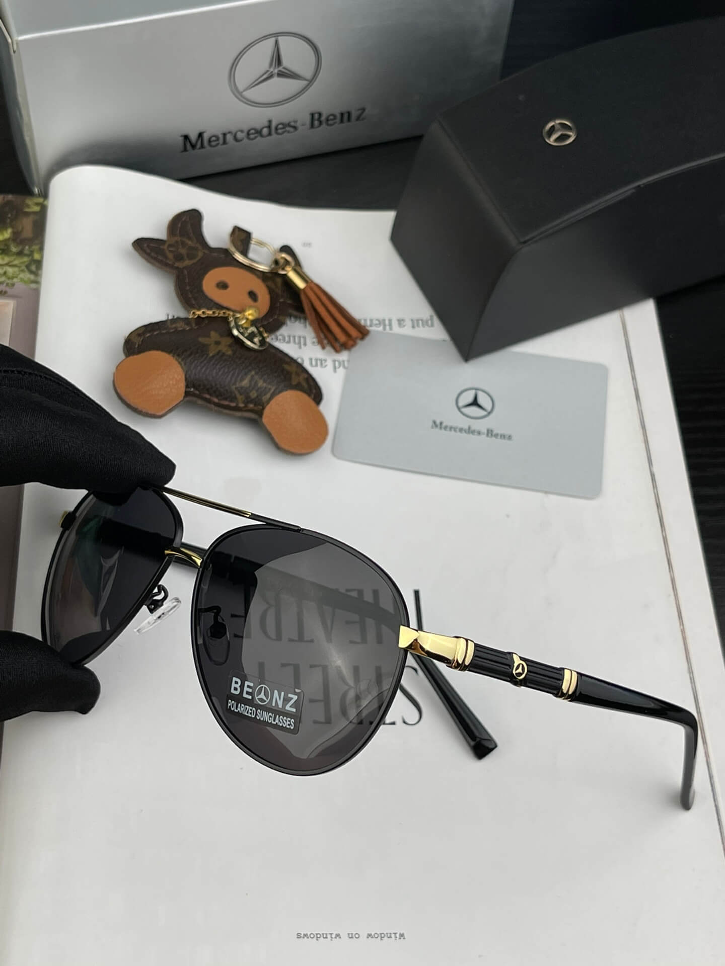 mercedes benz polaroid corporation high quality metal frame sunglasses bc055