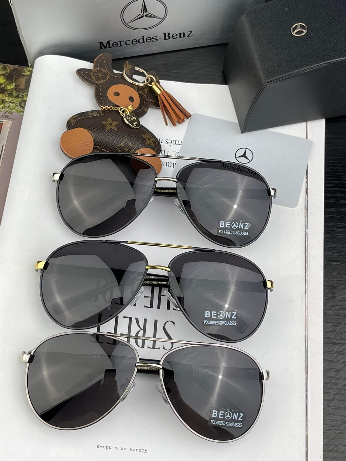 mercedes benz polaroid corporation high quality metal frame sunglasses bc055