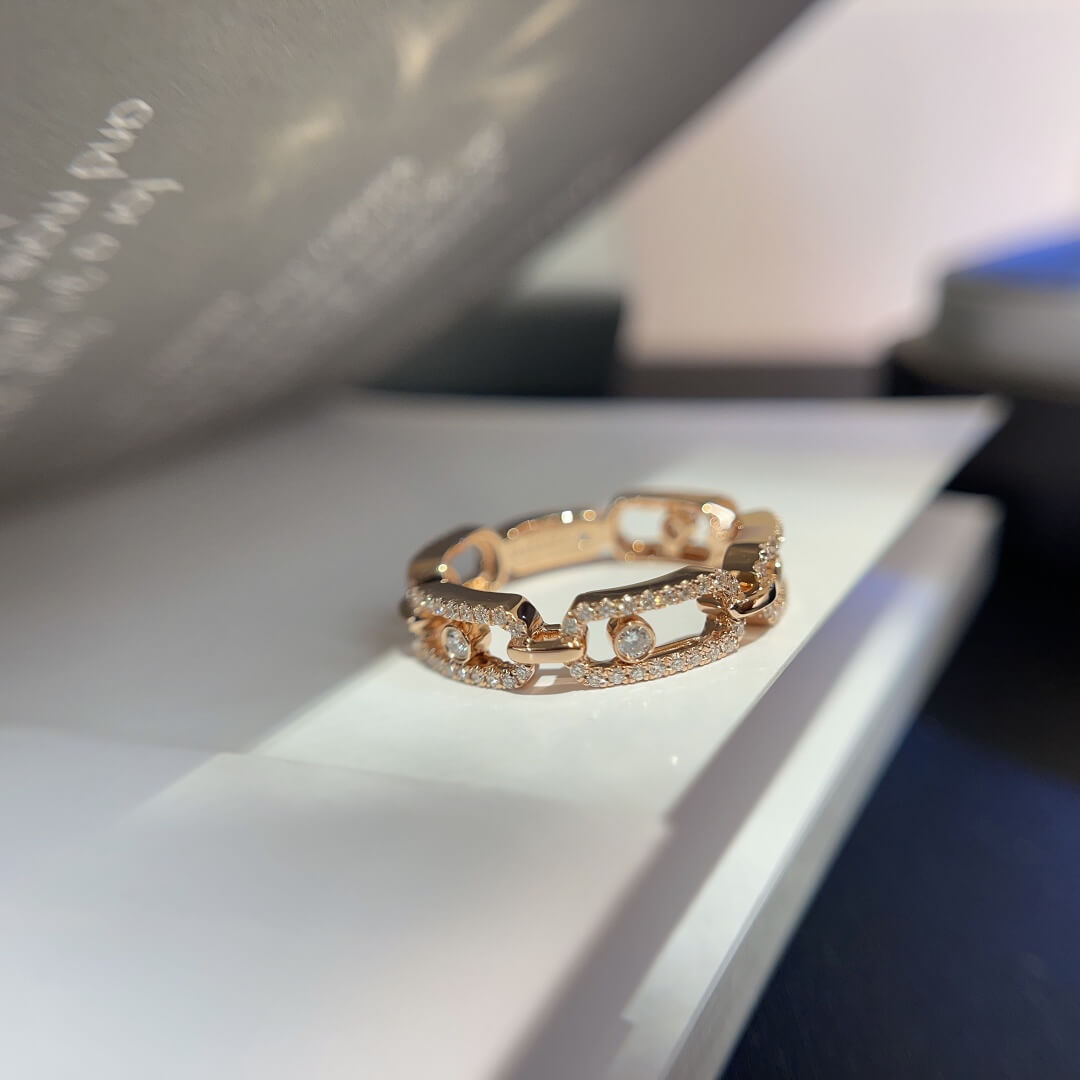 messika rose gold diamond ring jzc1