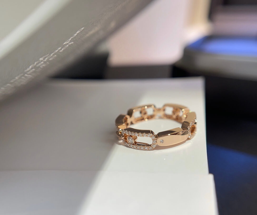 messika rose gold diamond ring jzc1