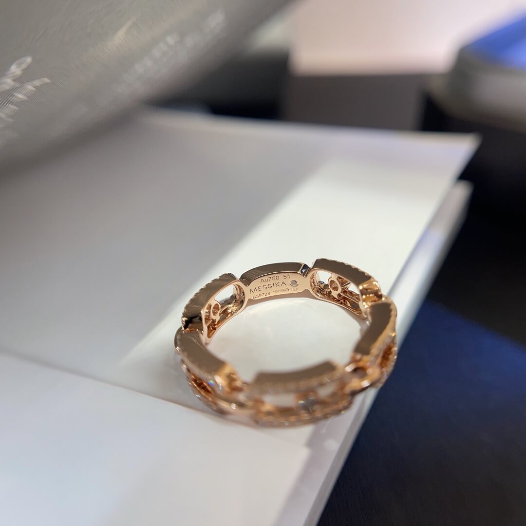 messika rose gold diamond ring jzc1