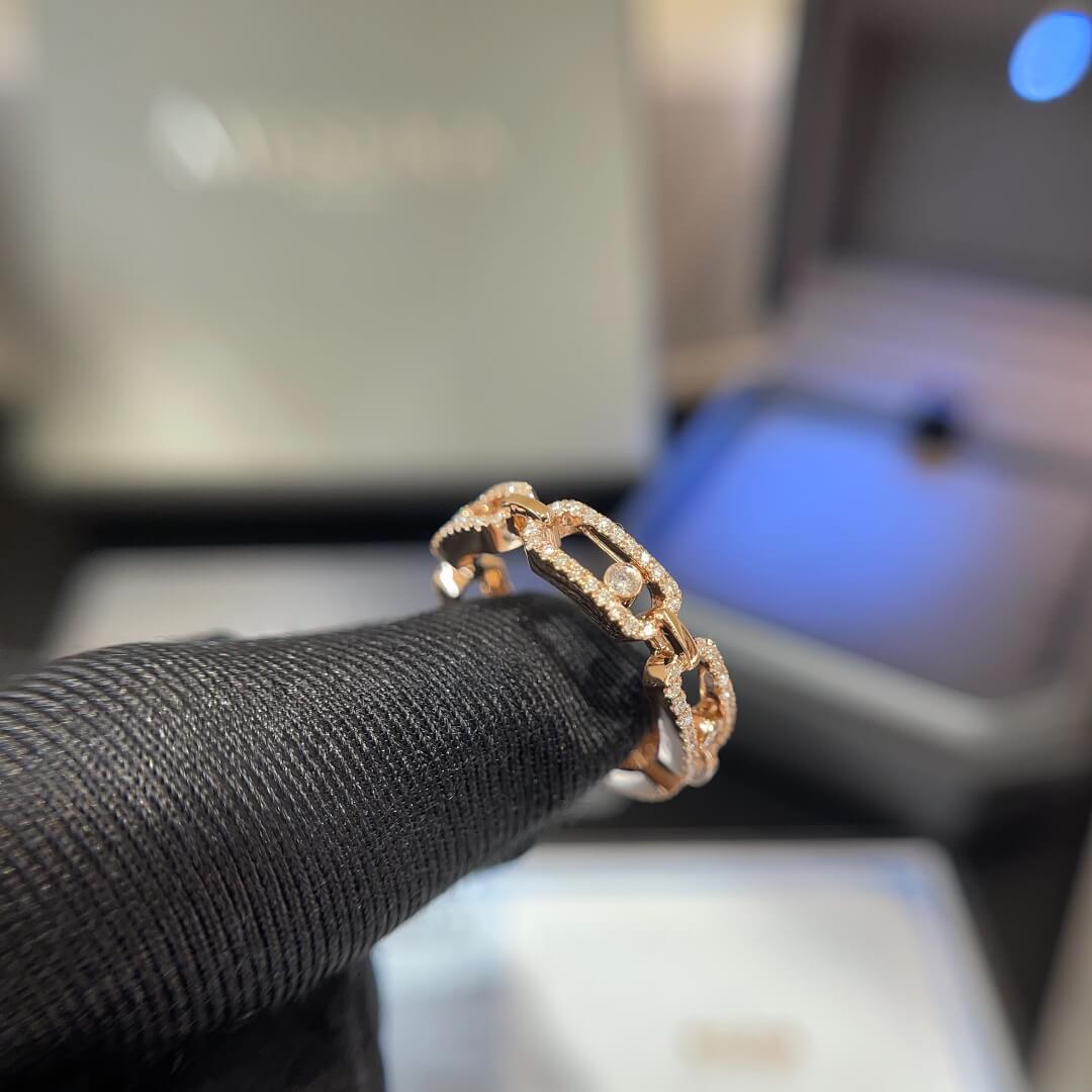 messika rose gold diamond ring jzc1