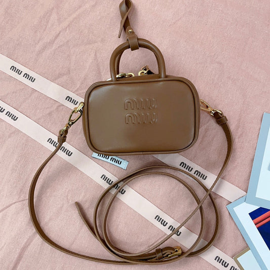 miumiu mini shoulder bag handbag 5nr020 brown