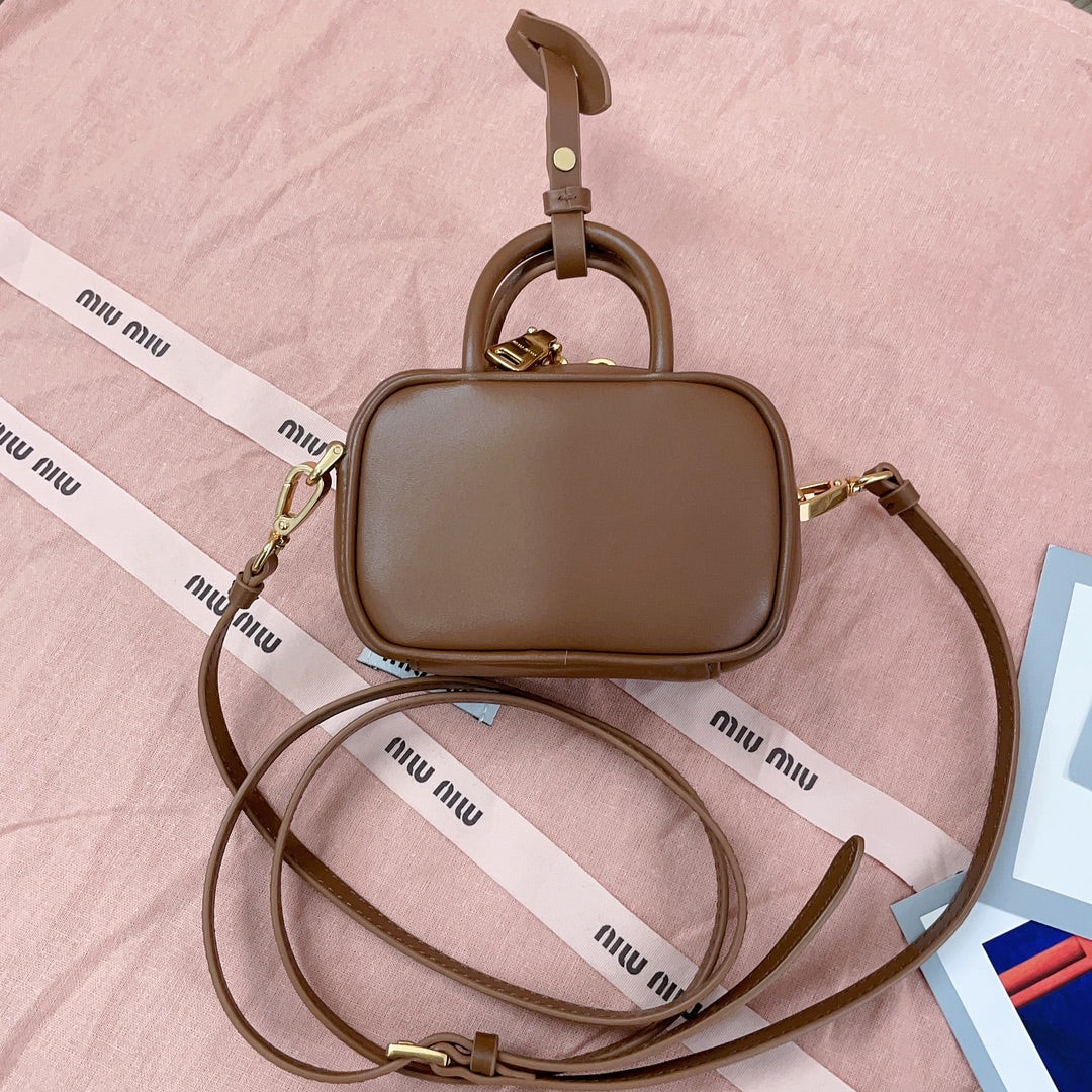 miumiu mini shoulder bag handbag 5nr020 brown