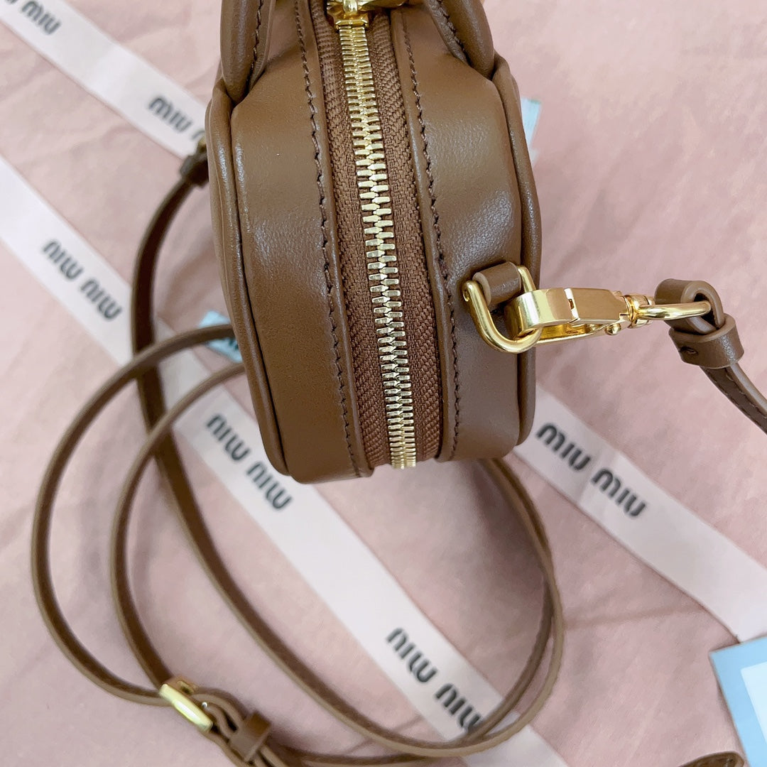 miumiu mini shoulder bag handbag 5nr020 brown