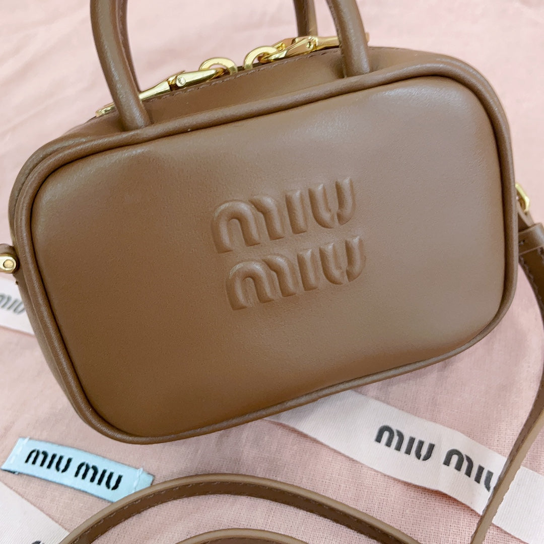 miumiu mini shoulder bag handbag 5nr020 brown