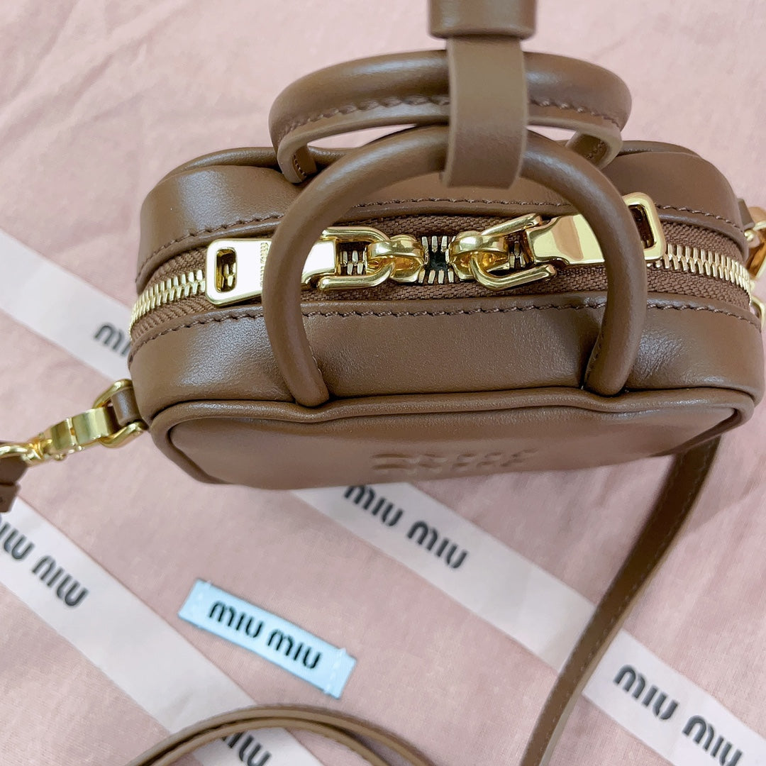 miumiu mini shoulder bag handbag 5nr020 brown