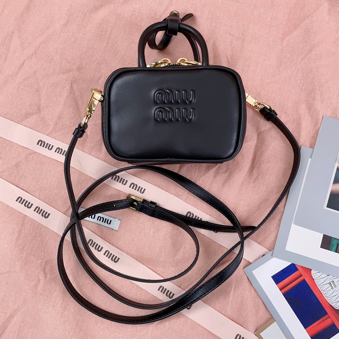 miumiu mini shoulder bag handbag 5nr020 black