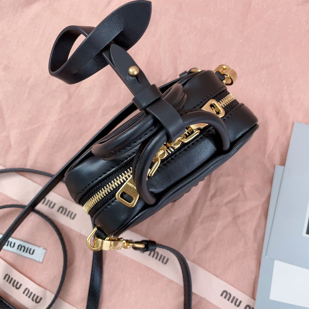 miumiu mini shoulder bag handbag 5nr020 black