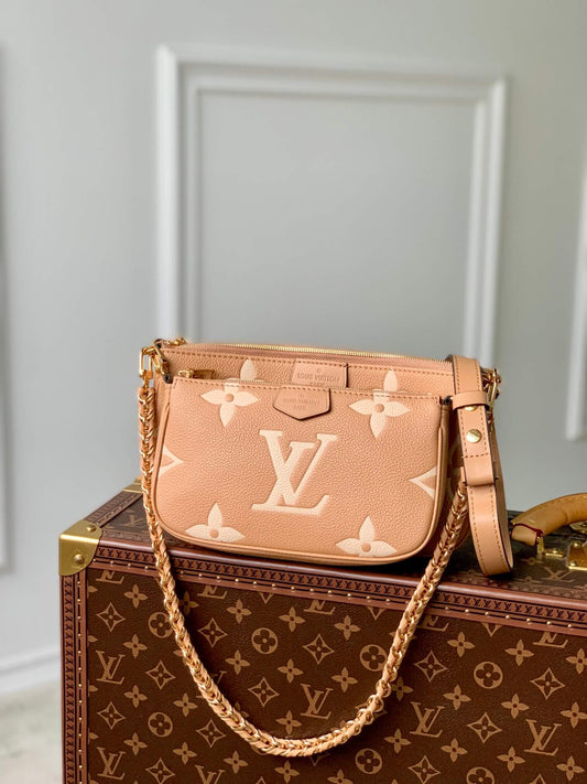 m80399 multi pochette accessoires monogram empreinte crossbody shoulder bag brown