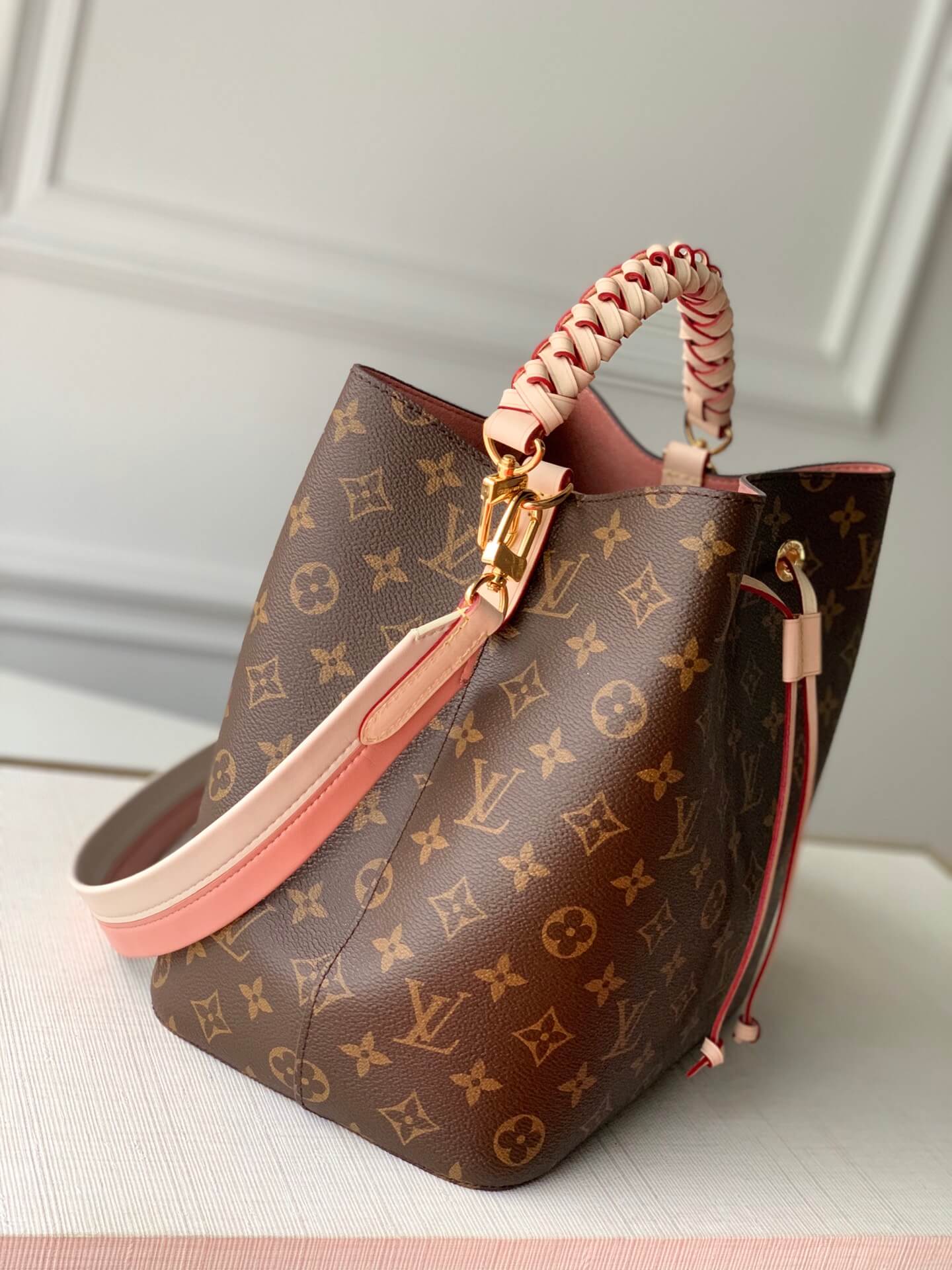 neonoe bb pink monogram  handbag