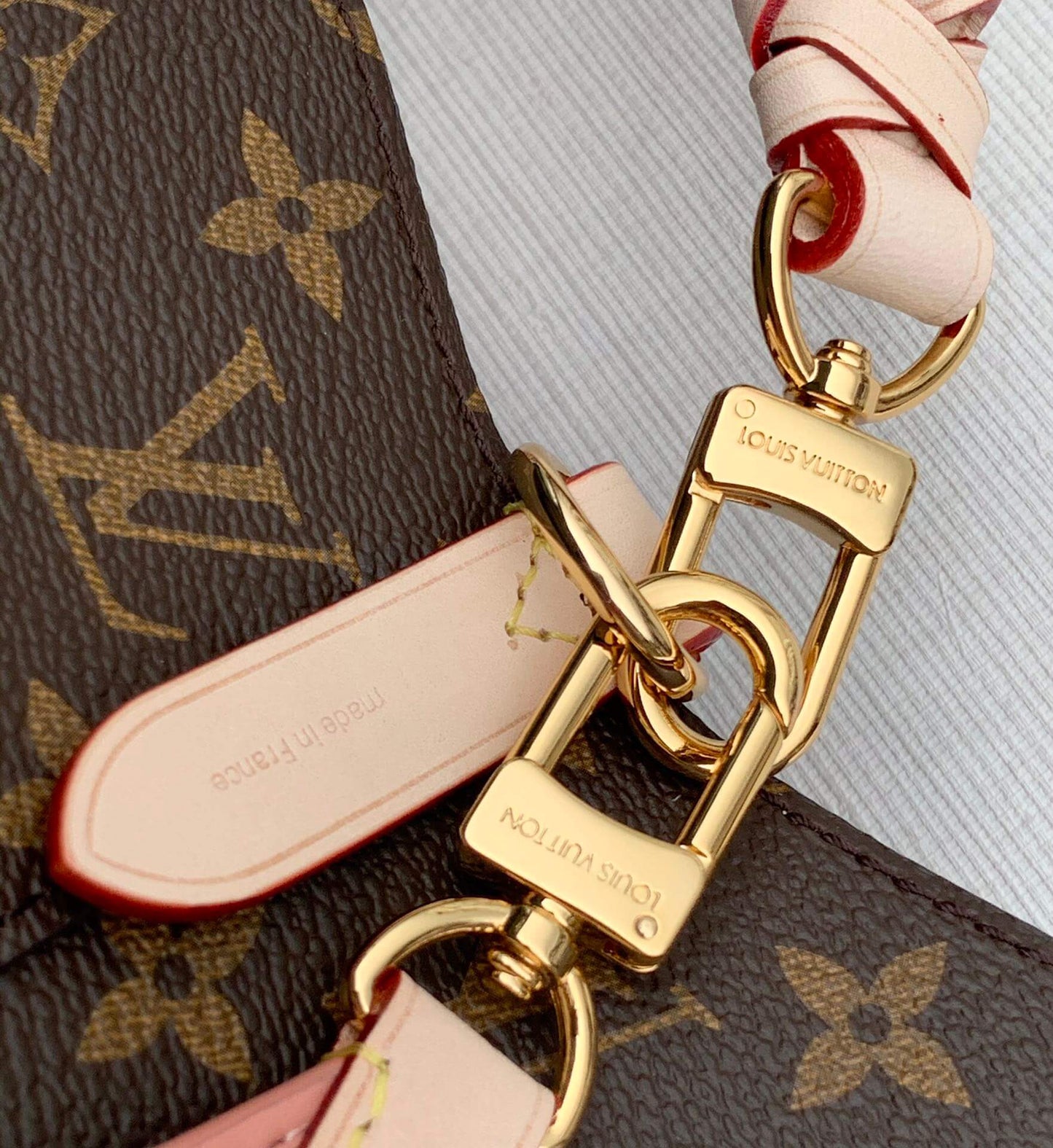 n40344 neonoe damier azur handbag shoulder bag cross body bags pink monogram