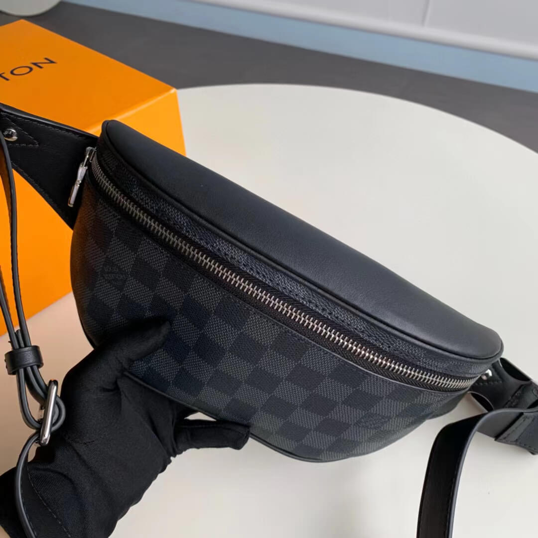 n40362 campus damier graphite cross body bags black fanny pack calfskin mens bag bumbag