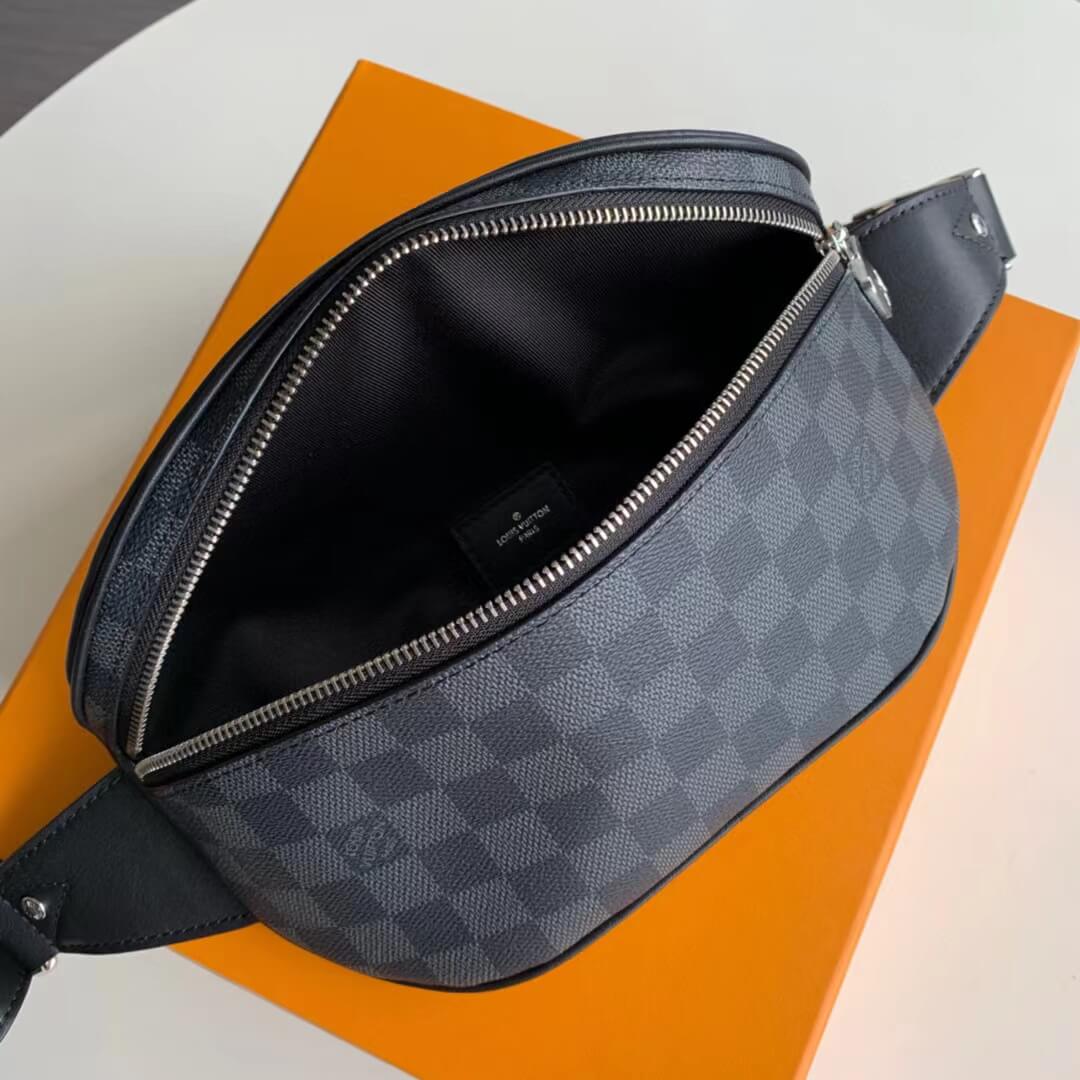 n40362 campus damier graphite cross body bags black fanny pack calfskin mens bag bumbag