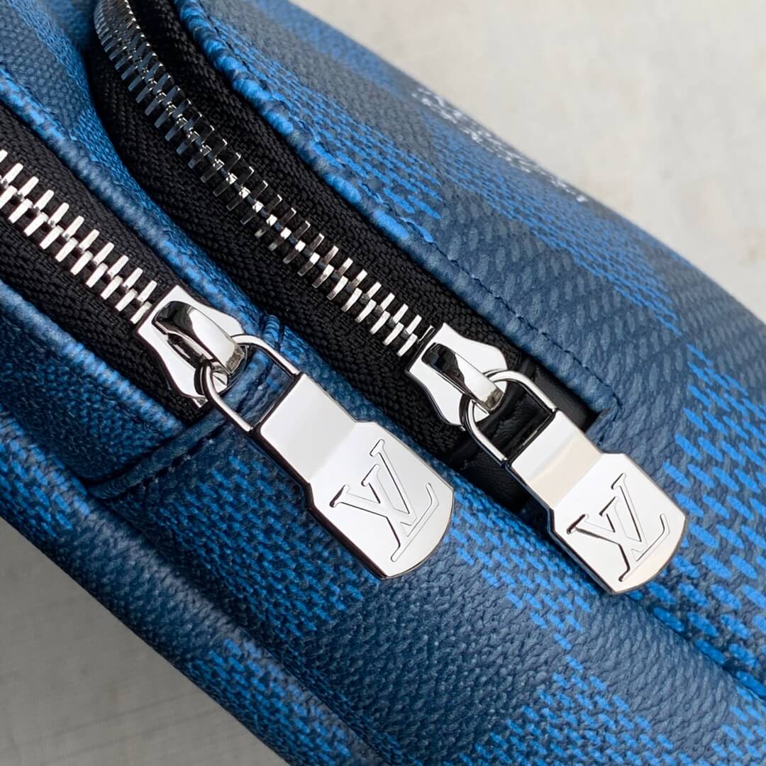 n40403 avenue damier graphite giant chest bag cross body bags blue calfskin