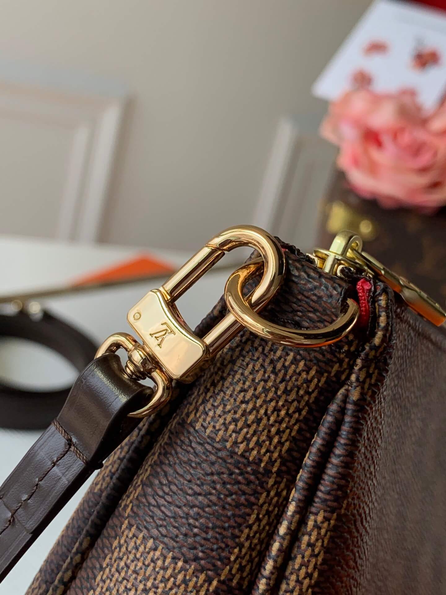 n41207 pochette accessoires brown damier clutch bag shoulder bag