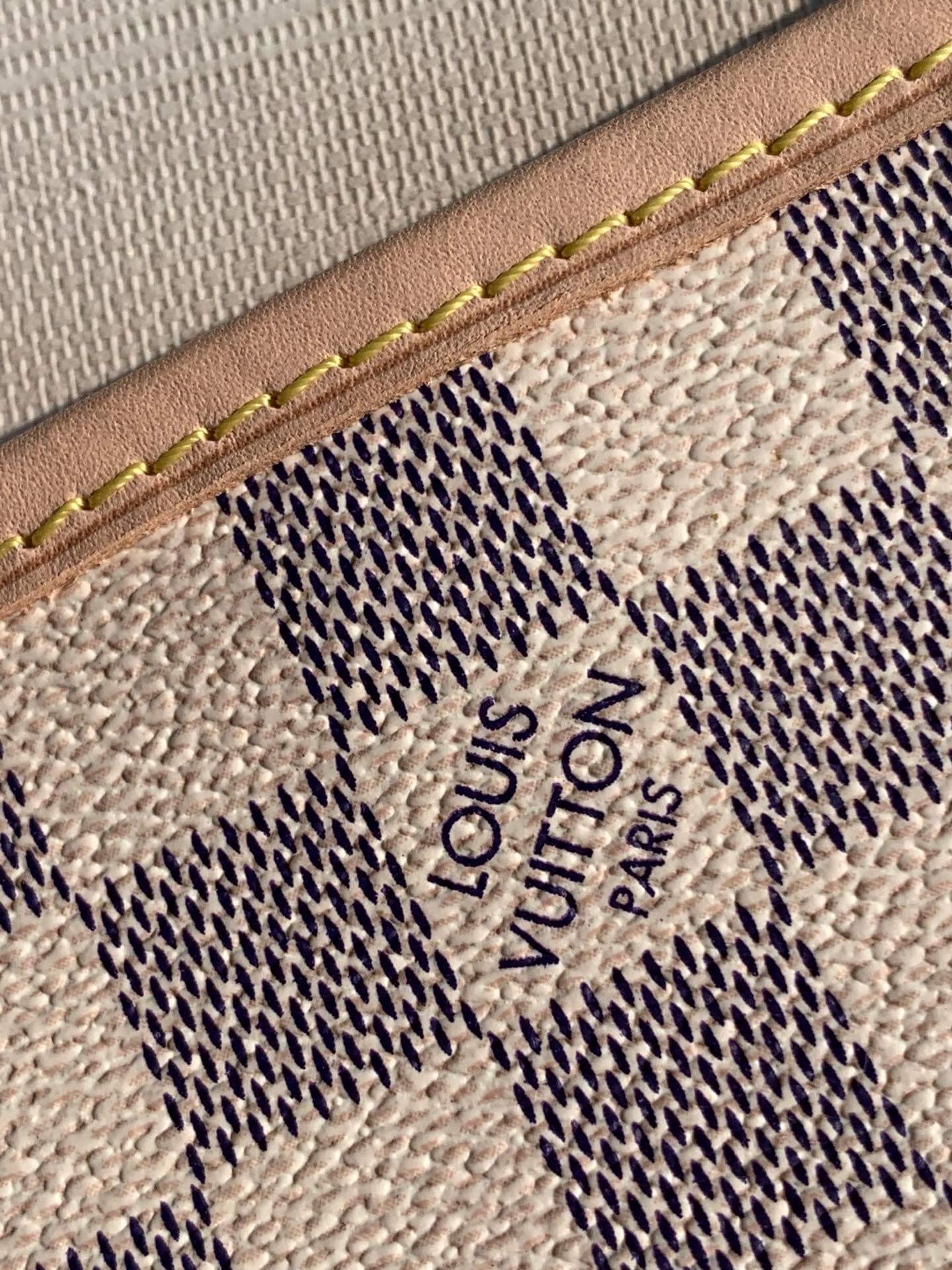 n41362 neverfull pm damier azur apricot inside subaxillary bag handbag damier