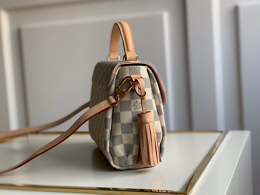 n41581 croisette damier azur messenger bag shoulder bag handbag white