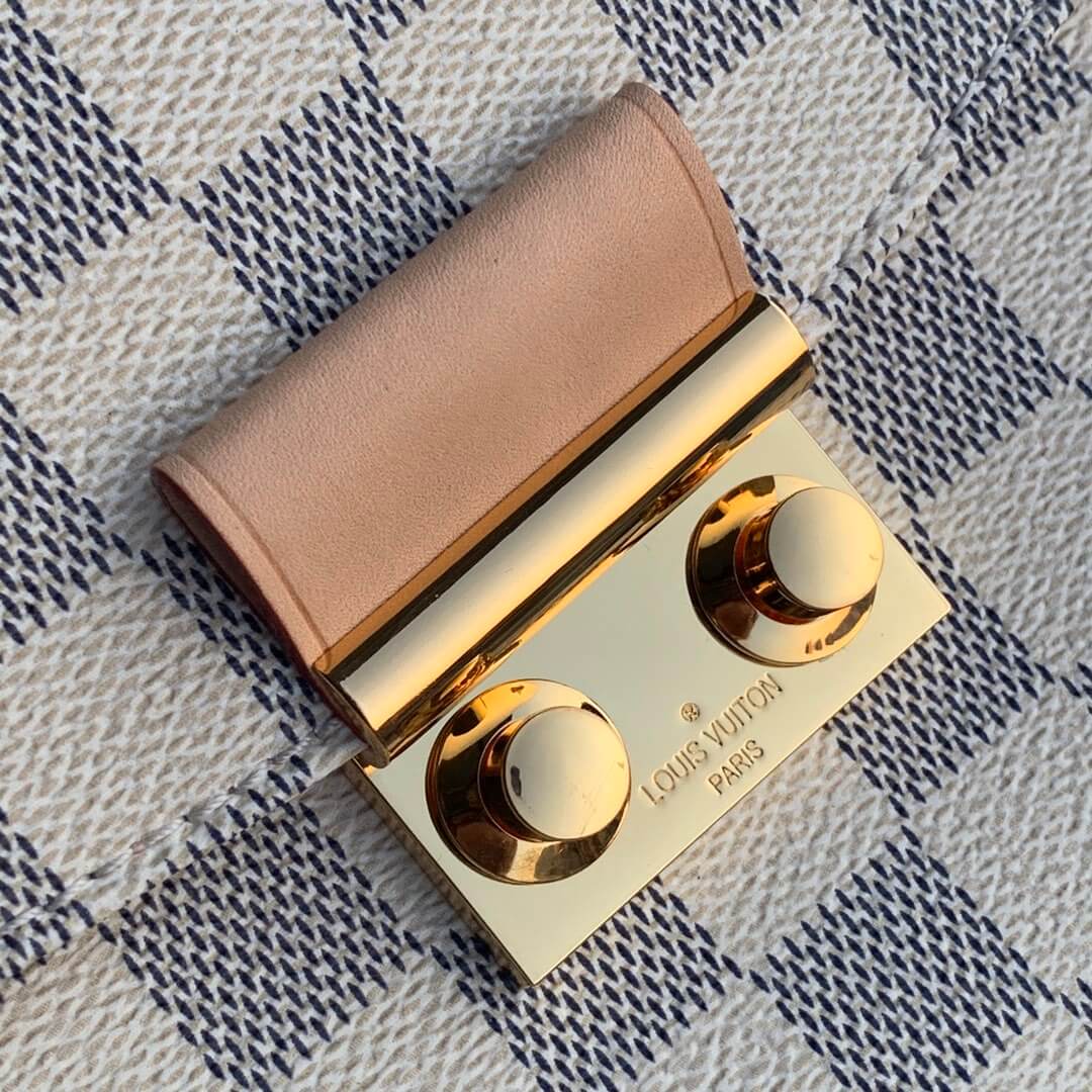 n41581 croisette damier azur messenger bag shoulder bag handbag white