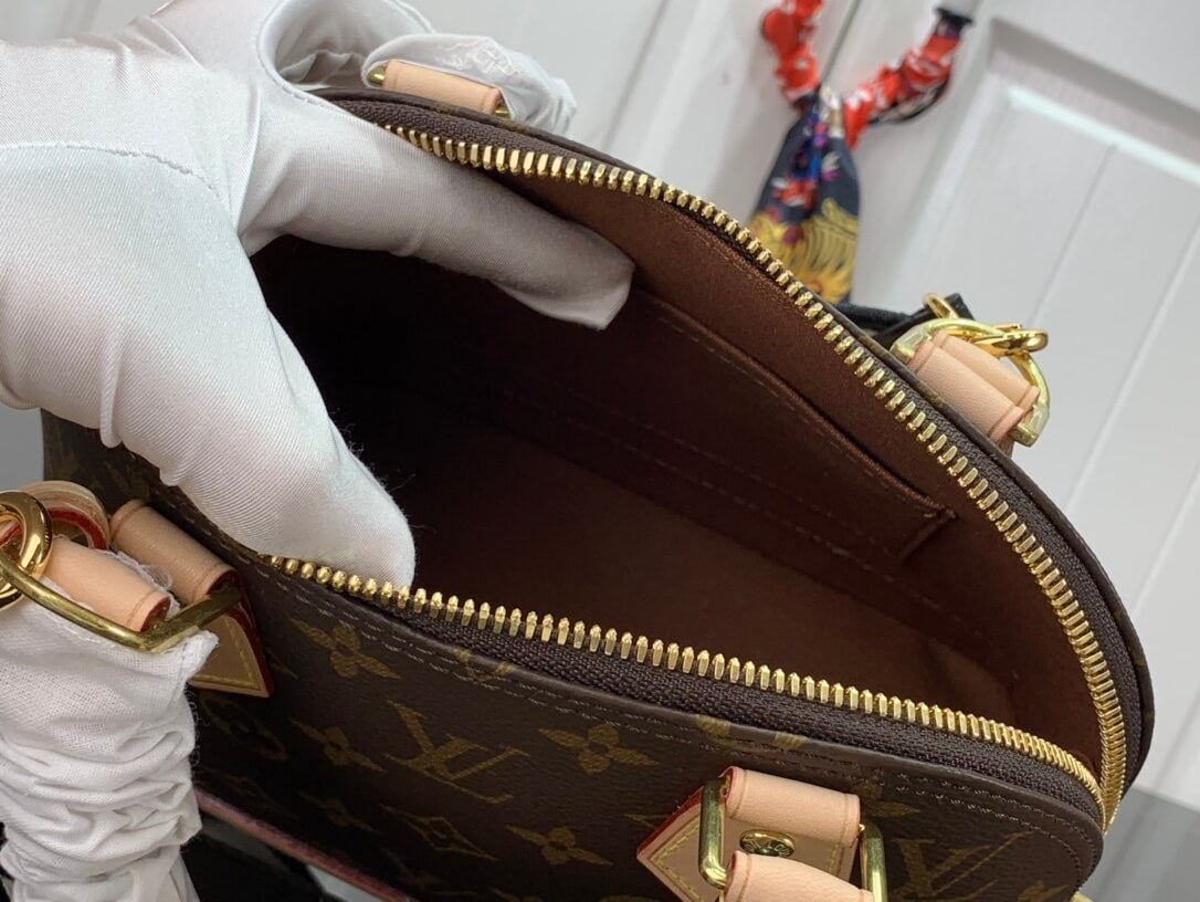 n53152 alma bb 25cm handbag shoulder bag cross body bags apricot calfskin monogram