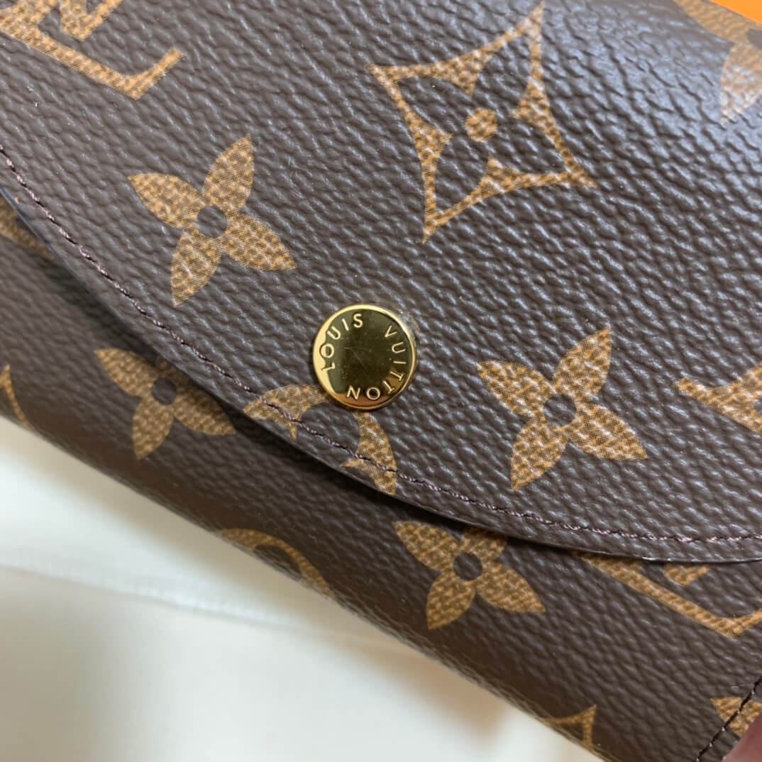 n62361 wallet purple monogram womens purse lady wallet cowhide real leather