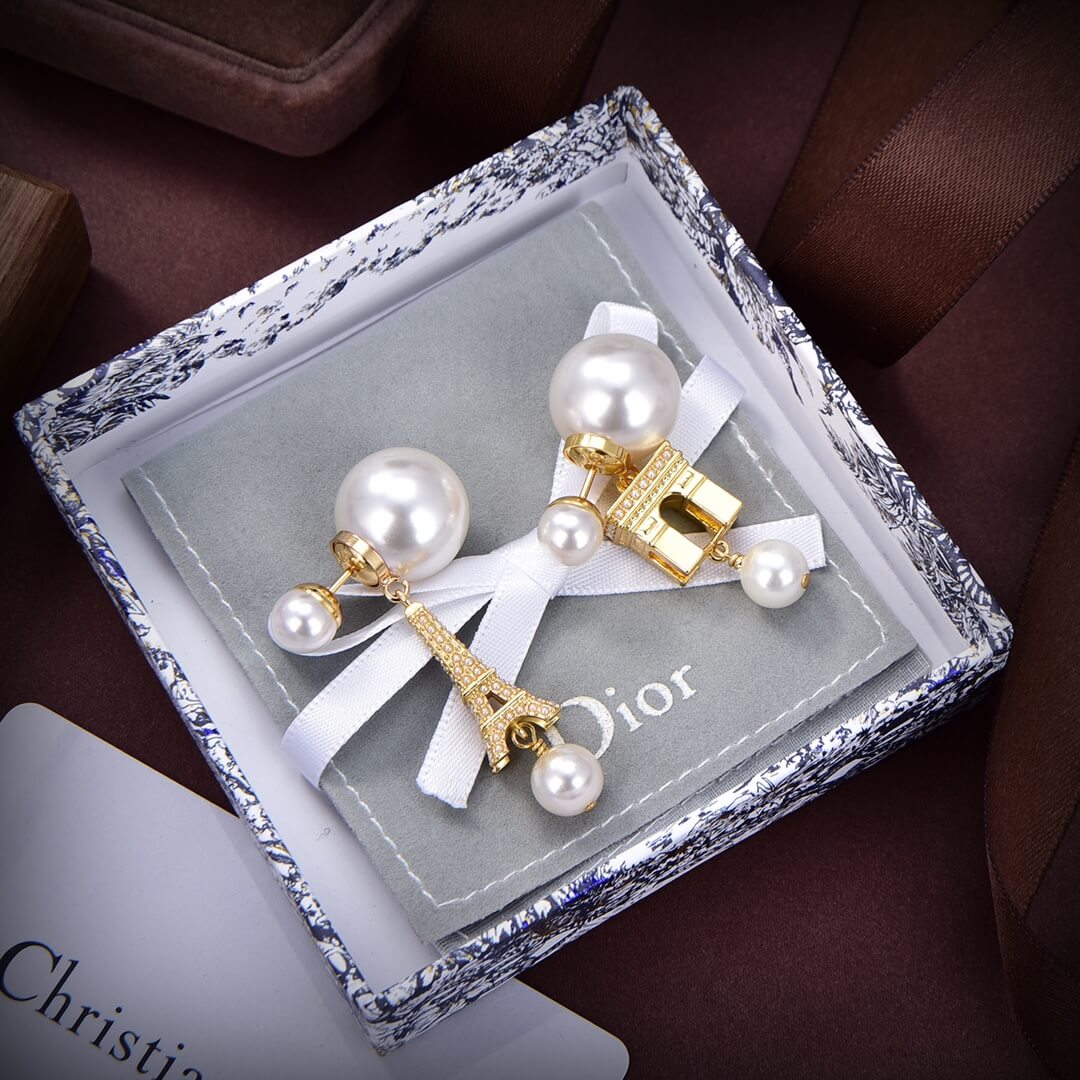 new dior dior flower core fashion light luxury premium ear studs 13168a30