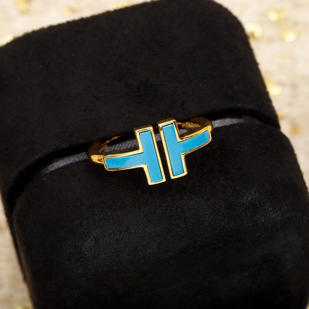 new light luxury t shaped stone ring with white fritillaria opening ring jz13168a12