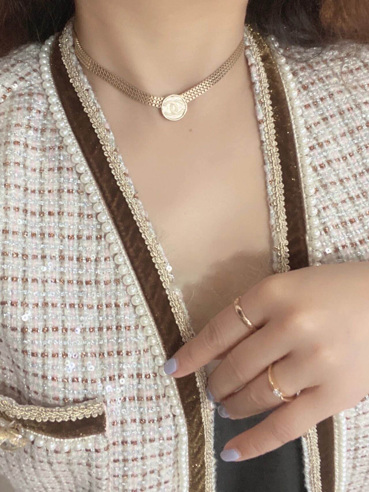 new medieval small style collar bone simple and versatile double c necklace xl13168a4