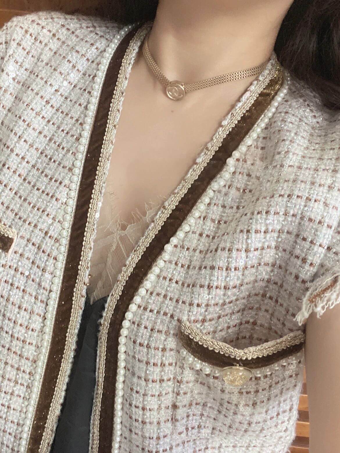 new medieval small style collar bone simple and versatile double c necklace xl13168a4