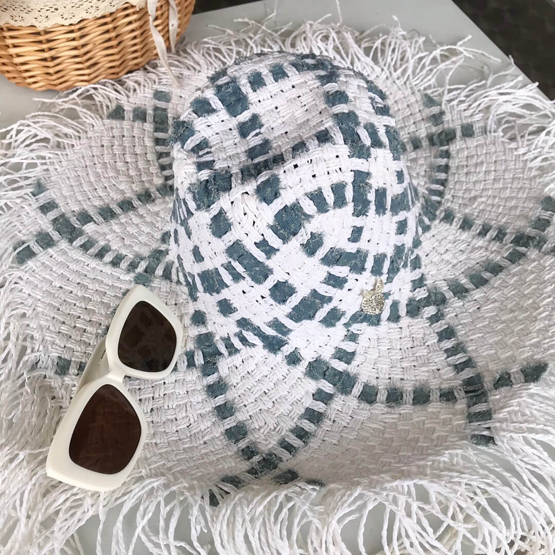 new fashionable and high end large brim hat sunshade straw hat mz13168a22