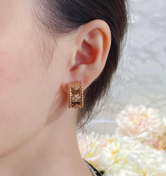 new kaleidoscope niche design with four leaf clover earrings trendy eh13168a42