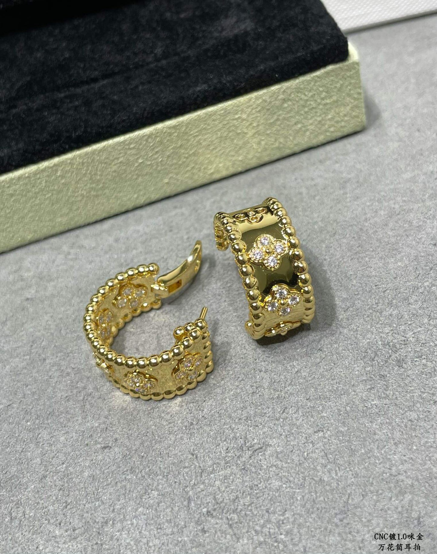 new kaleidoscope niche design with four leaf clover earrings trendy eh13168a42