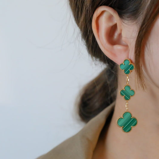 new niche exquisite fritillaria three flower clover earrings eh13168a36