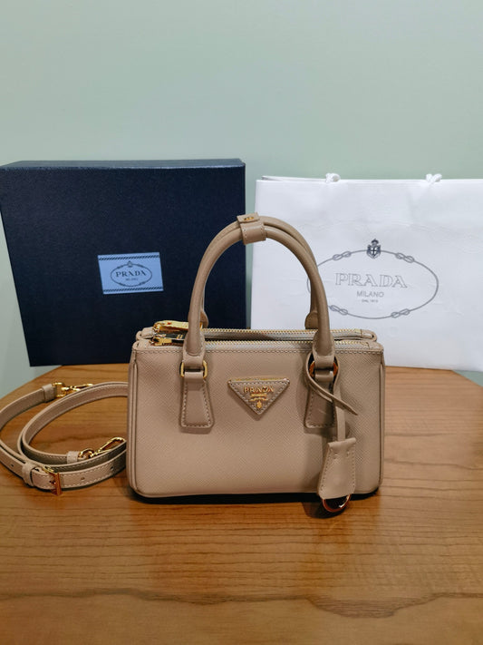 PRA New Mini Gallery Handbag Crossbags 1BA916 Apricot