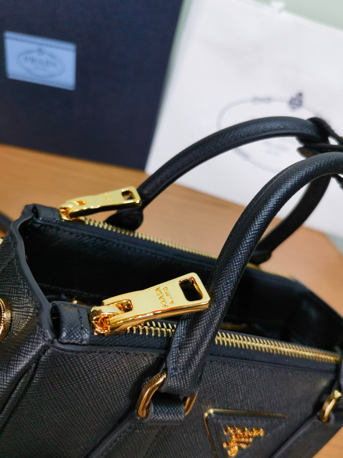 PRA New Mini Gallery Handbag Crossbags 1BA916 Black